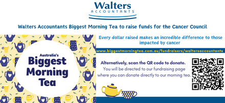 Walters Biggest Morning Tea Donations
